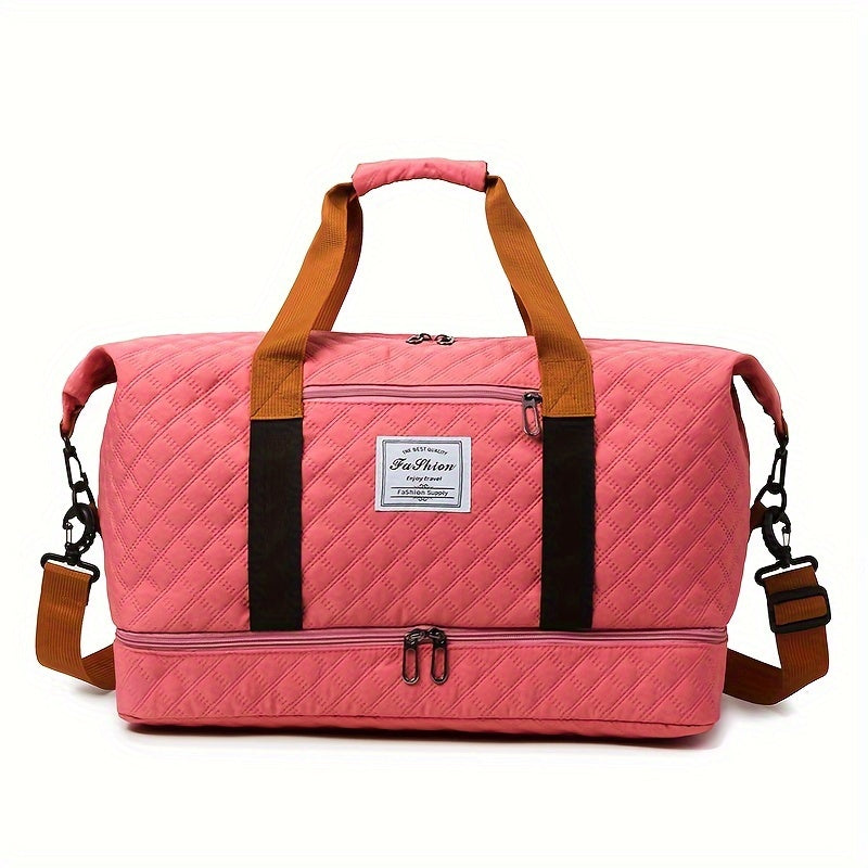Large Capacity Fitness & Yoga Tote Bag with Shoe Compartment – Maternity Friendly Sports Shoulder Carry-On