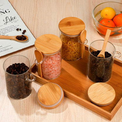 16oz Overnight Oats-Gläser mit Deckel und Löffel – Meal-Prep-Behälter mit großem Fassungsvermögen