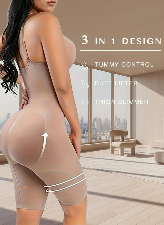 Seamless Shaping Romper - Firm Tummy Control & Butt Lifting - Womens Solid Slip Body Shaper - Comfortable Underwear & Smooth Shapewear