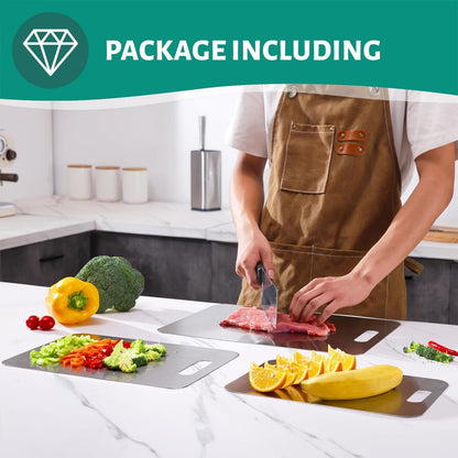 Exquisites, ultimativ antibakterielles Brett zur Essenszubereitung, 3er-Set – sichere, hygienische und stilvolle Schneidefläche für sauberes, gesundes Kochen