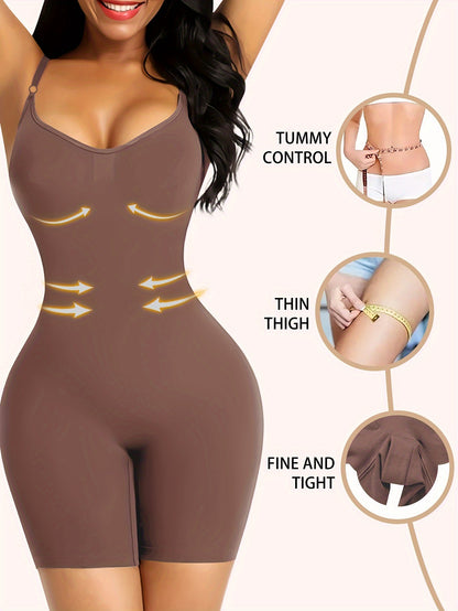 Elegant Seamless Bodysuit – Adjustable Straps, Backless Lift Design & Instant Slimming Confidence