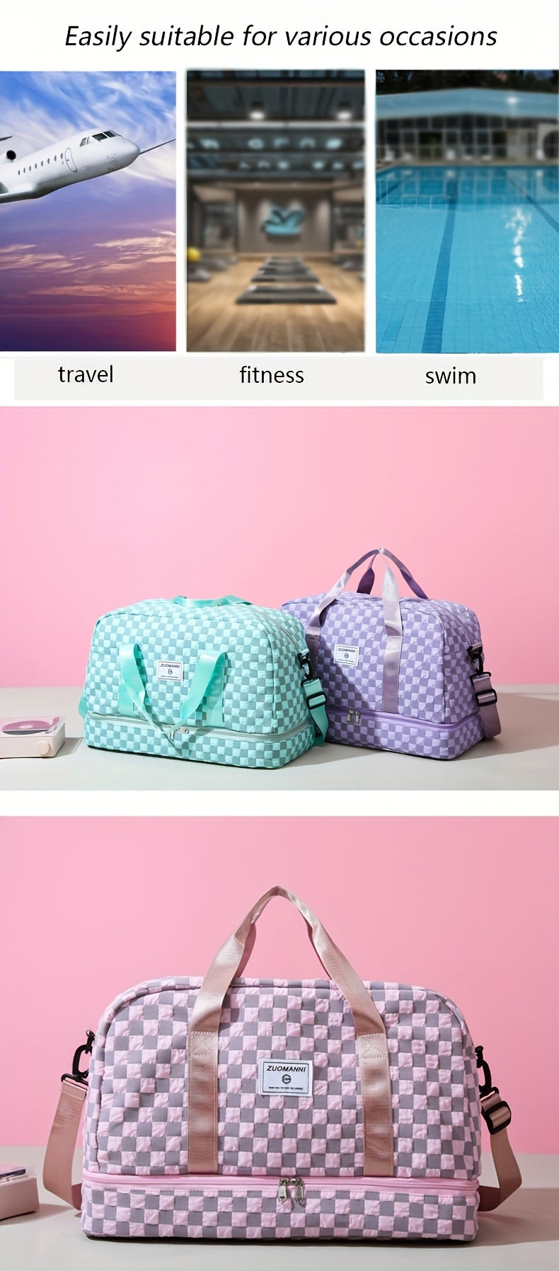 Stilvolle und langlebige Umstands-Krankenhaustasche mit Schultergurten 