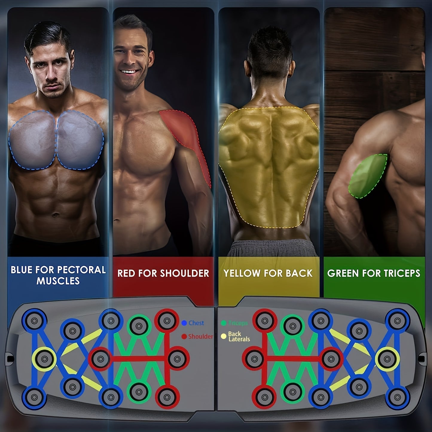 Ultimate Folding Push-Up Board – Home & Gym Chest Workout Solution