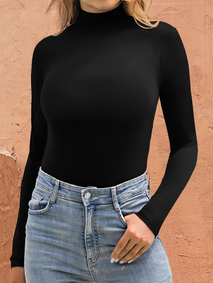 Luxe Long-Sleeve Shaping Bodysuit – Warm, Seamless Tummy Control Shapewear for Women