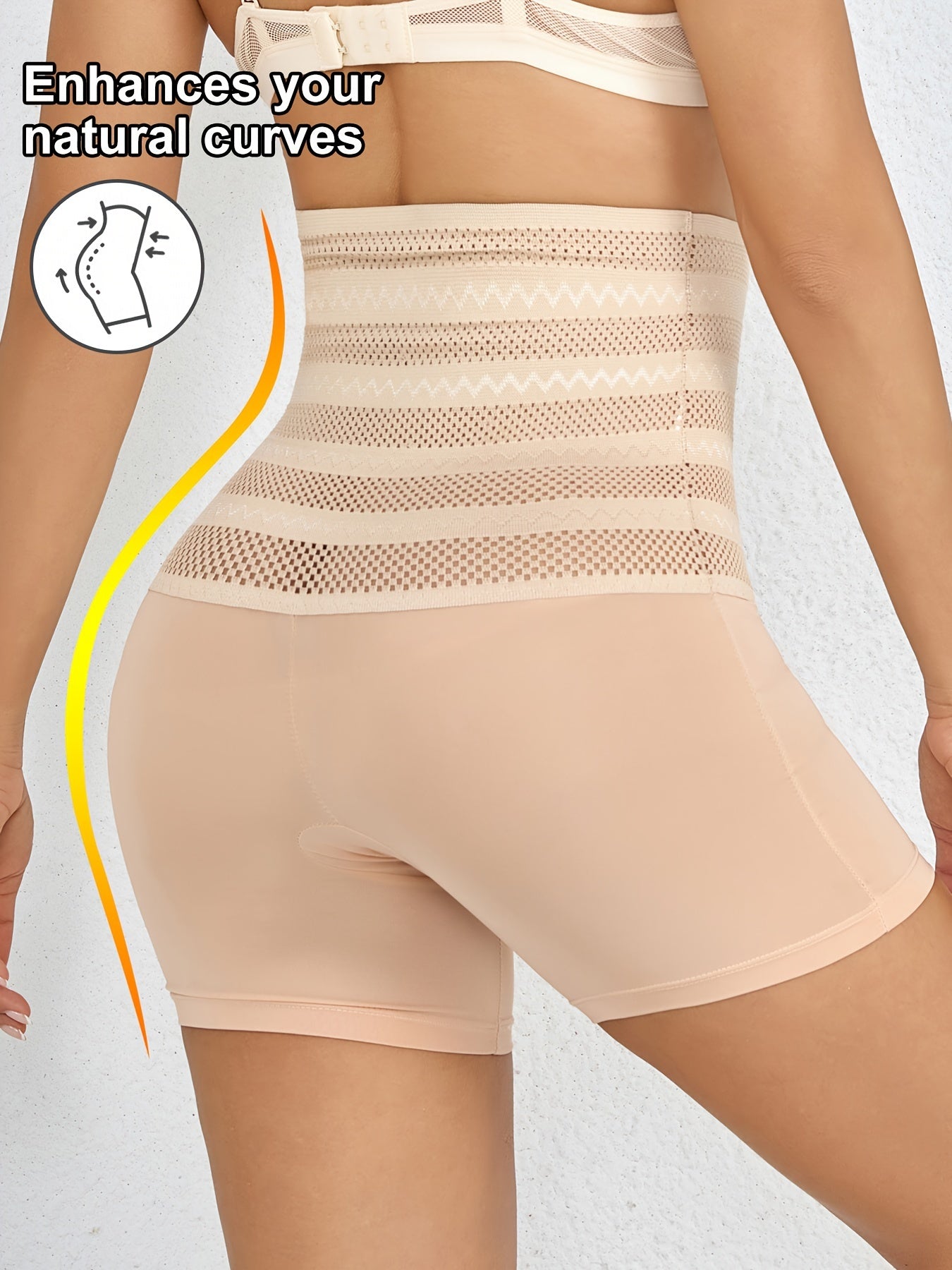 NADIA GO High Support Solid Color Polyester Knit Fabric Hollow Jegging, Waist Trainer, Shapewear, Butt Lifter, Waist Trainer, Slimming Tights for Women