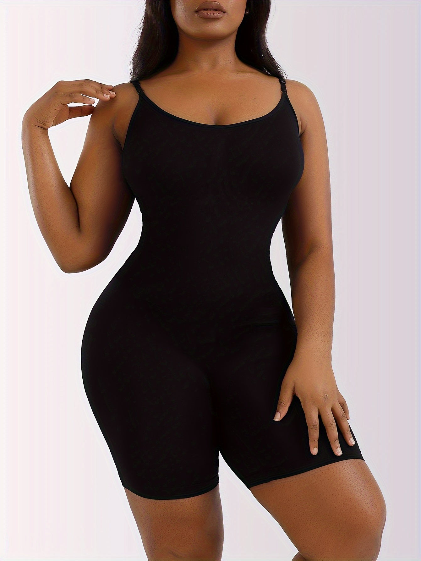 Seamless Solid Shaping Bodysuit, Tummy Control Butt Lifting Slip Body Shaper, Women's Underwear & Shapewear