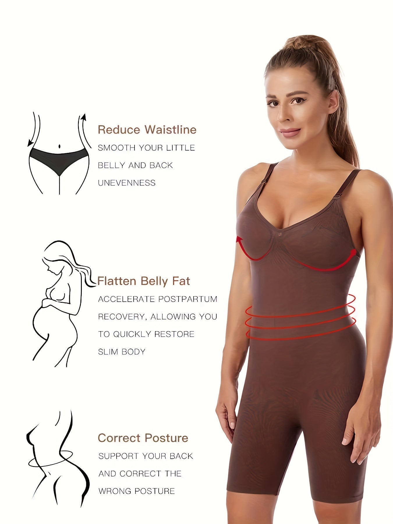 Seamless Shaping Romper - Firm Tummy Control & Butt Lifting - Womens Solid Slip Body Shaper - Comfortable Underwear & Smooth Shapewear