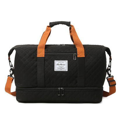 Large Capacity Fitness & Yoga Tote Bag with Shoe Compartment – Maternity Friendly Sports Shoulder Carry-On