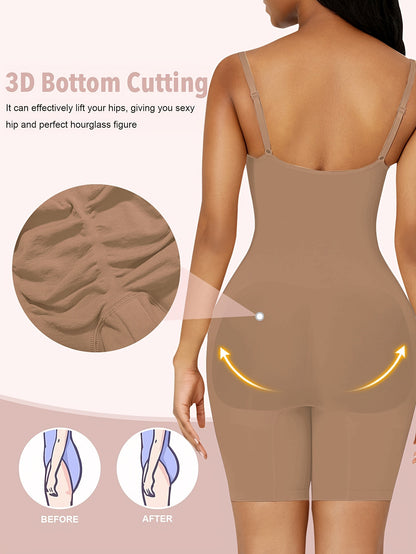 Elegant Seamless Bodysuit – Adjustable Straps, Backless Lift Design & Instant Slimming Confidence