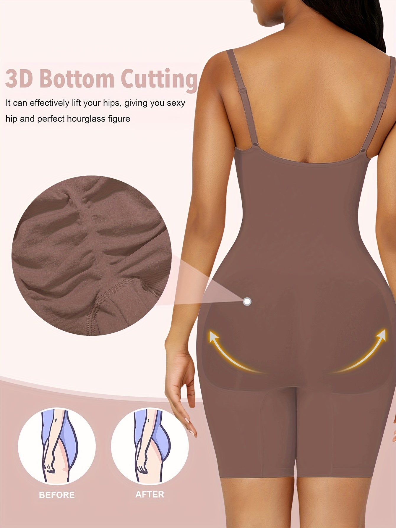 Elegant Seamless Bodysuit – Adjustable Straps, Backless Lift Design & Instant Slimming Confidence