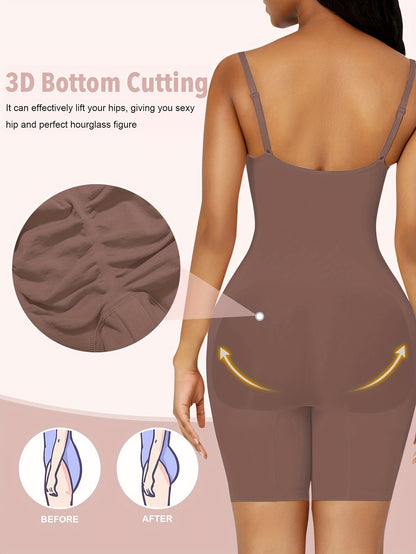 Elegant Seamless Bodysuit – Adjustable Straps, Backless Lift Design & Instant Slimming Confidence