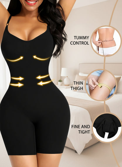 Elegant Seamless Bodysuit – Adjustable Straps, Backless Lift Design & Instant Slimming Confidence