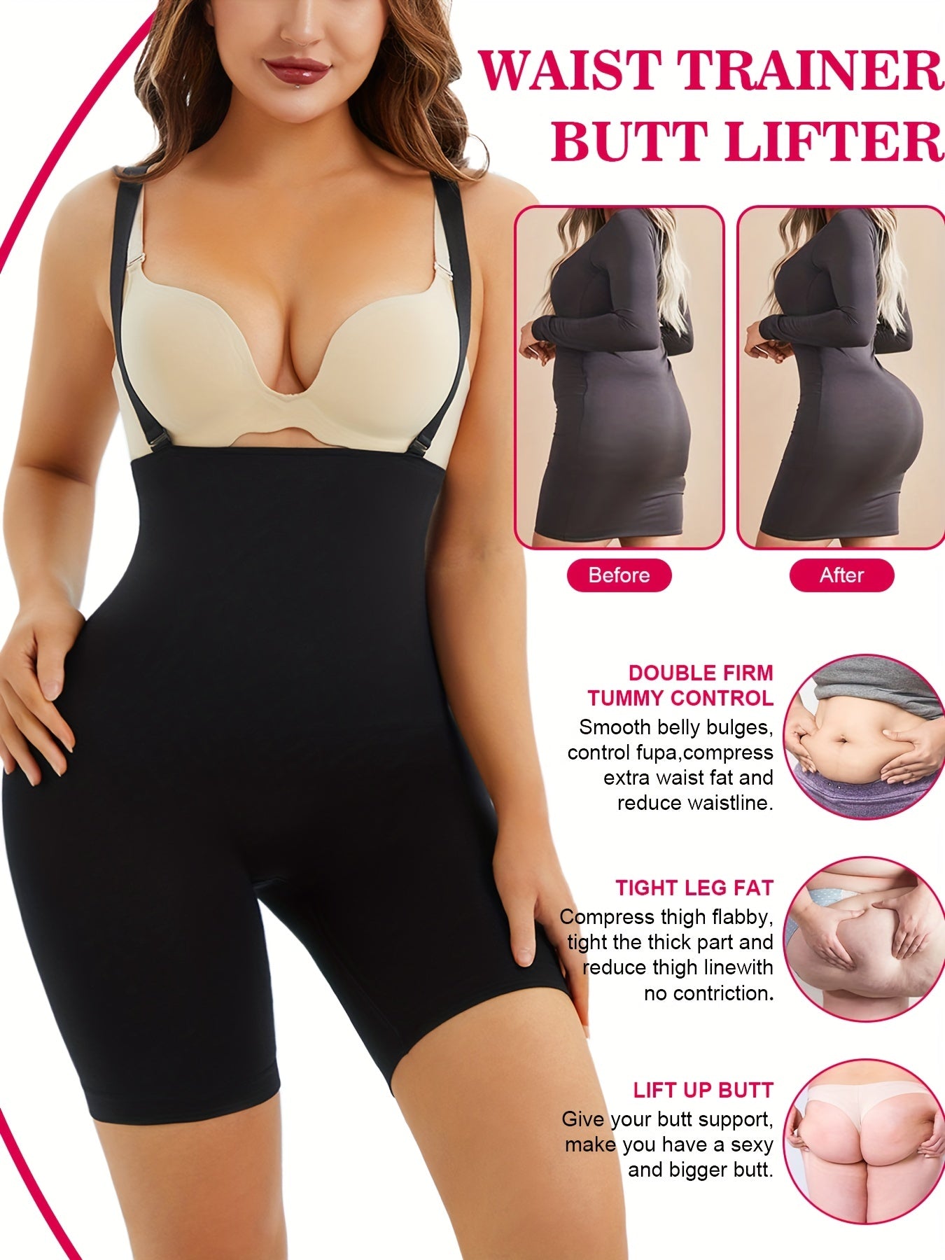 High Waist Shaping Shorts, Tummy Control Compression Shorts