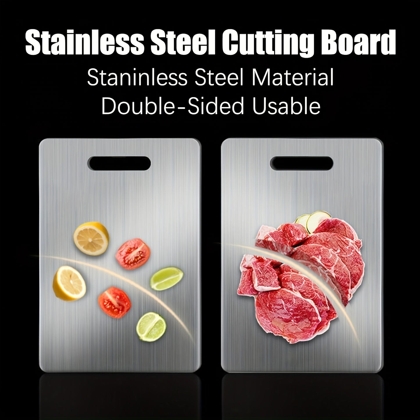 3pcs Premium Stainless Steel Baby Meal Prep Cutting Board – Antibacterial, Rust-Resistant, Easy-Clean Kitchen Tool for Safe Baby Food Preparation