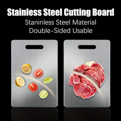 3pcs Premium Stainless Steel Baby Meal Prep Cutting Board – Antibacterial, Rust-Resistant, Easy-Clean Kitchen Tool for Safe Baby Food Preparation