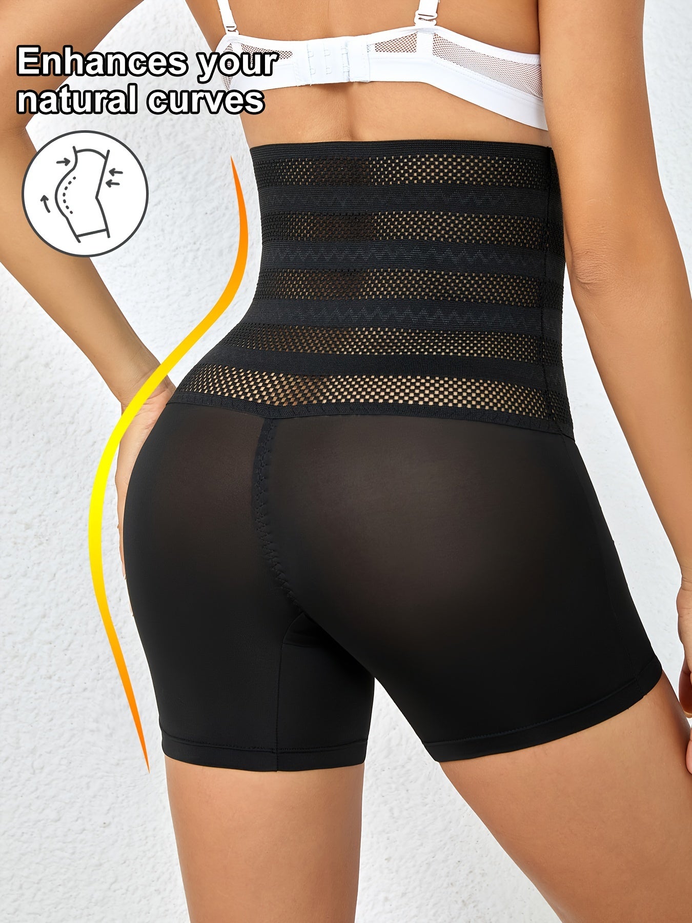 NADIA GO High Support Solid Color Polyester Knit Fabric Hollow Jegging, Waist Trainer, Shapewear, Butt Lifter, Waist Trainer, Slimming Tights for Women