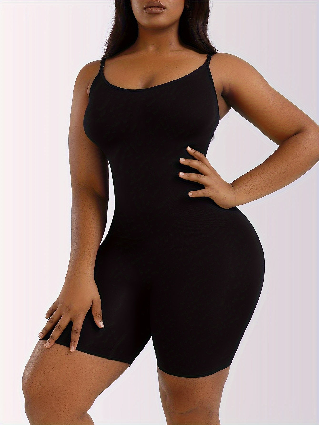 Seamless Solid Shaping Bodysuit, Tummy Control Butt Lifting Slip Body Shaper, Women's Underwear & Shapewear