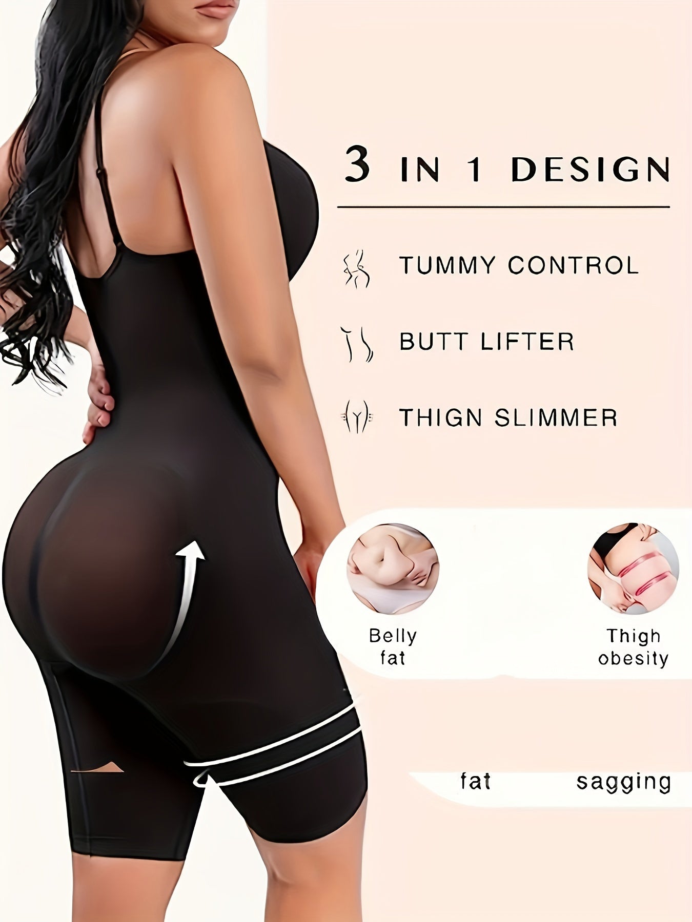 Seamless Shaping Romper - Firm Tummy Control & Butt Lifting - Womens Solid Slip Body Shaper - Comfortable Underwear & Smooth Shapewear