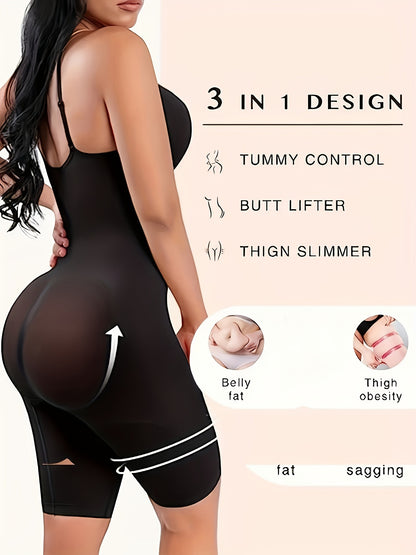 Seamless Shaping Romper - Firm Tummy Control & Butt Lifting - Womens Solid Slip Body Shaper - Comfortable Underwear & Smooth Shapewear