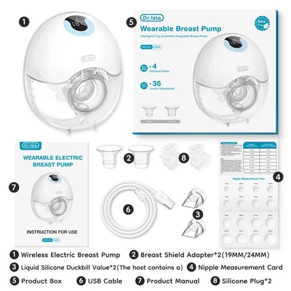 Wearable Breast Pump Hands Free Electric Breast Pumps Comfort Milk Collector