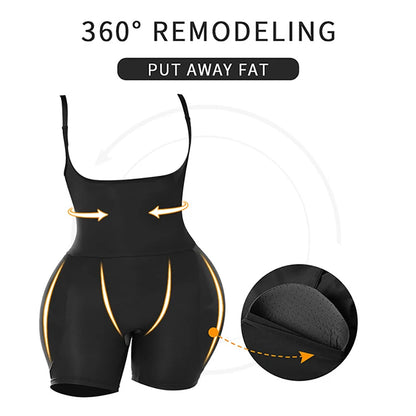 Women Upgraded Butt Lifing Shapewear with Side Hip Pads Booty Enhancer Tummy Control