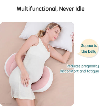 Pregnancy Pillow with Free Cotton Support Pillow – Full Body & Waist Support for Pregnant Women