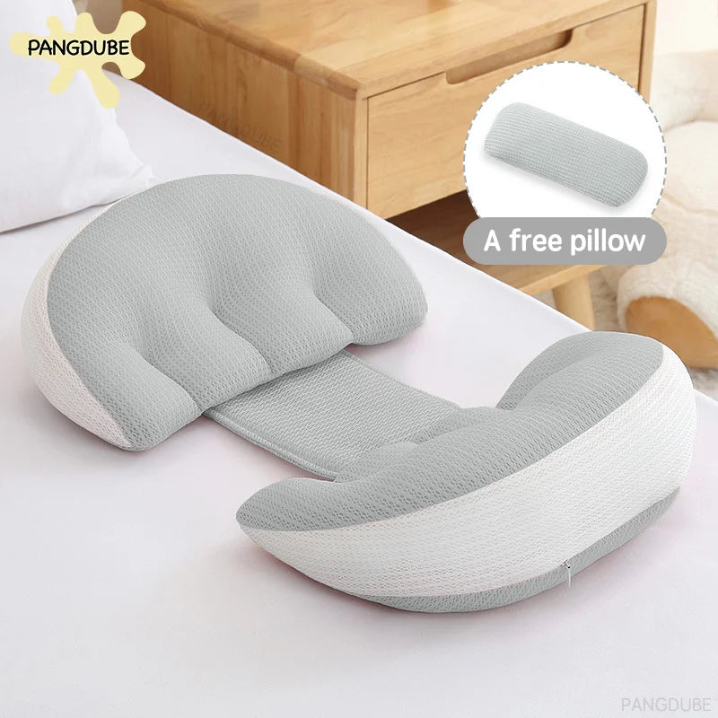 Pregnancy Pillow with Free Cotton Support Pillow – Full Body & Waist Support for Pregnant Women