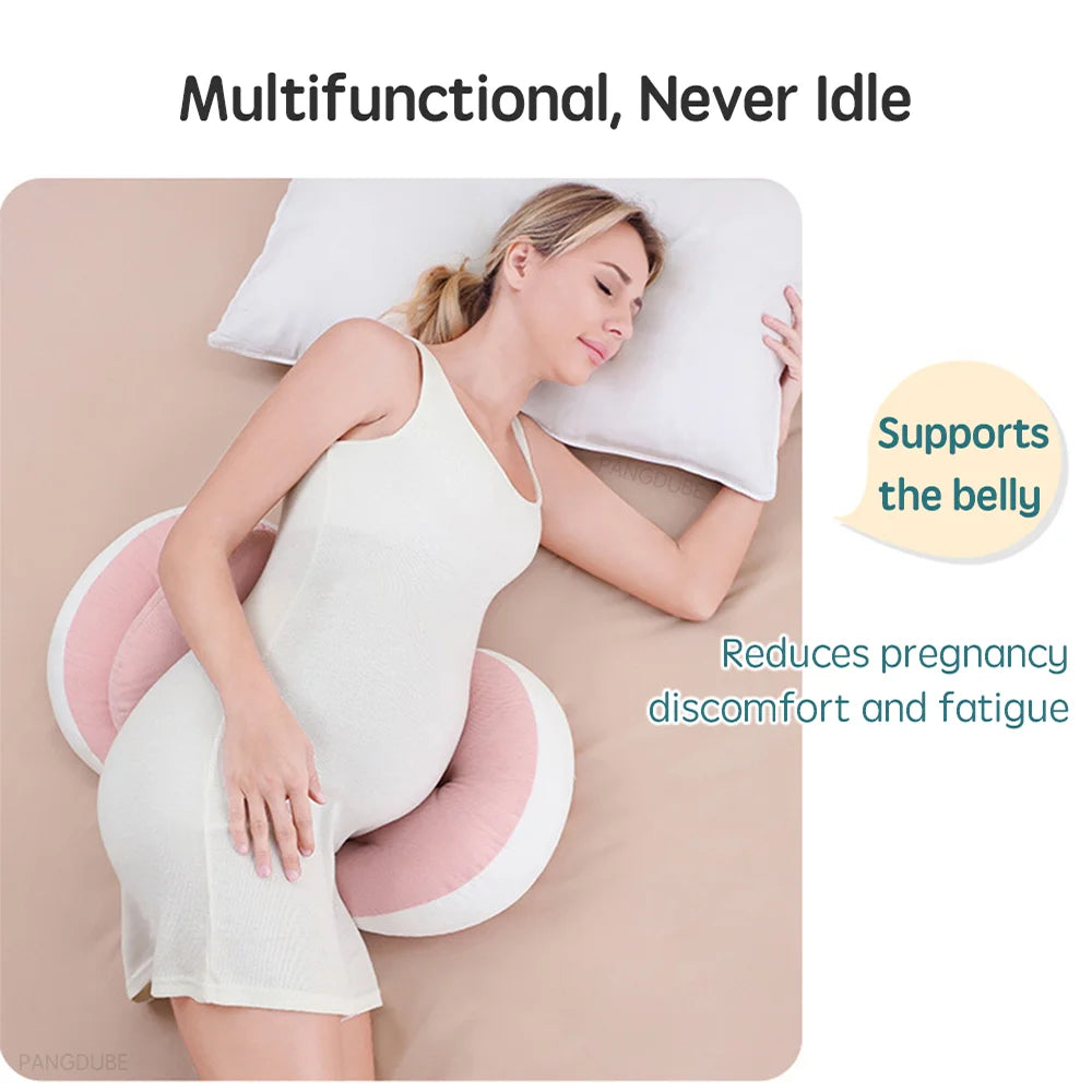 Pregnancy Pillow with Free Cotton Support Pillow – Full Body & Waist Support for Pregnant Women