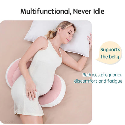 Pregnancy Pillow with Free Cotton Support Pillow – Full Body & Waist Support for Pregnant Women