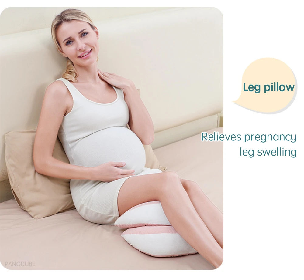 Pregnancy Pillow with Free Cotton Support Pillow – Full Body & Waist Support for Pregnant Women