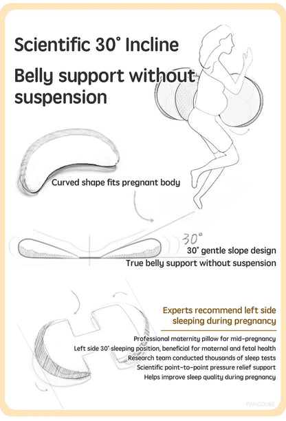 Pregnancy Pillow with Free Cotton Support Pillow – Full Body & Waist Support for Pregnant Women