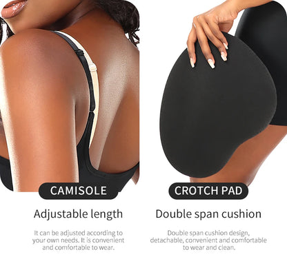 Women Upgraded Butt Lifing Shapewear with Side Hip Pads Booty Enhancer Tummy Control