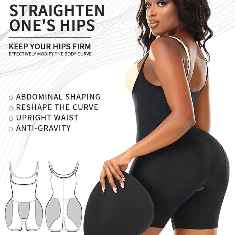 Women Upgraded Butt Lifing Shapewear with Side Hip Pads Booty Enhancer Tummy Control