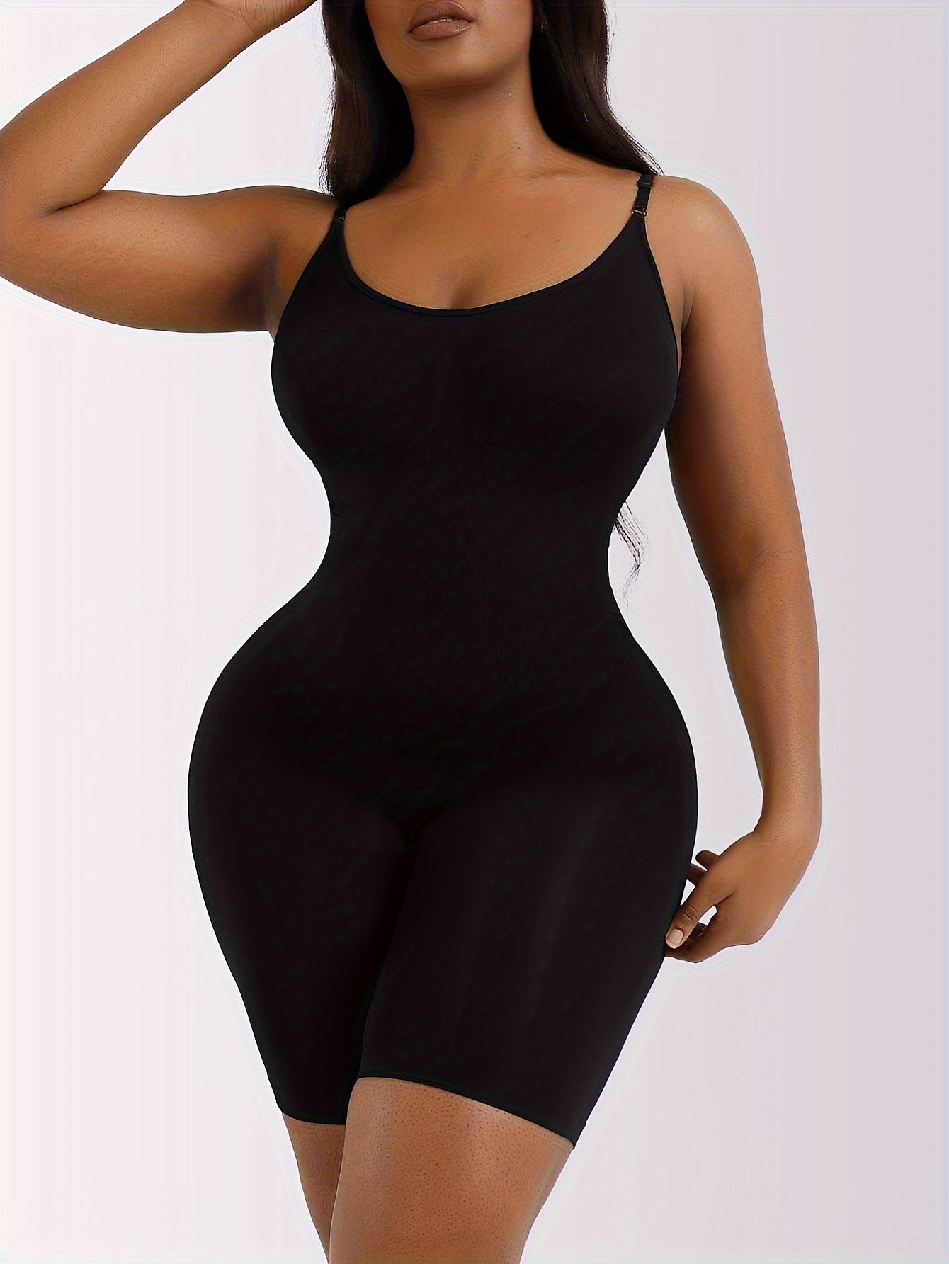 Seamless Solid Shaping Bodysuit, Tummy Control Butt Lifting Slip Body Shaper, Women's Underwear & Shapewear