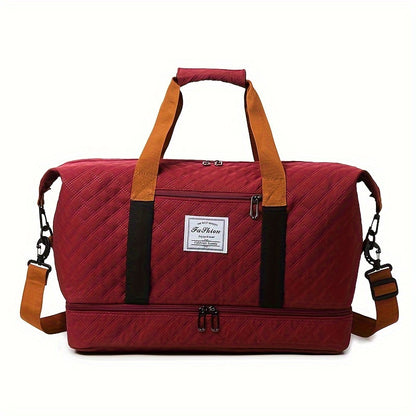 Large Capacity Fitness & Yoga Tote Bag with Shoe Compartment – Maternity Friendly Sports Shoulder Carry-On