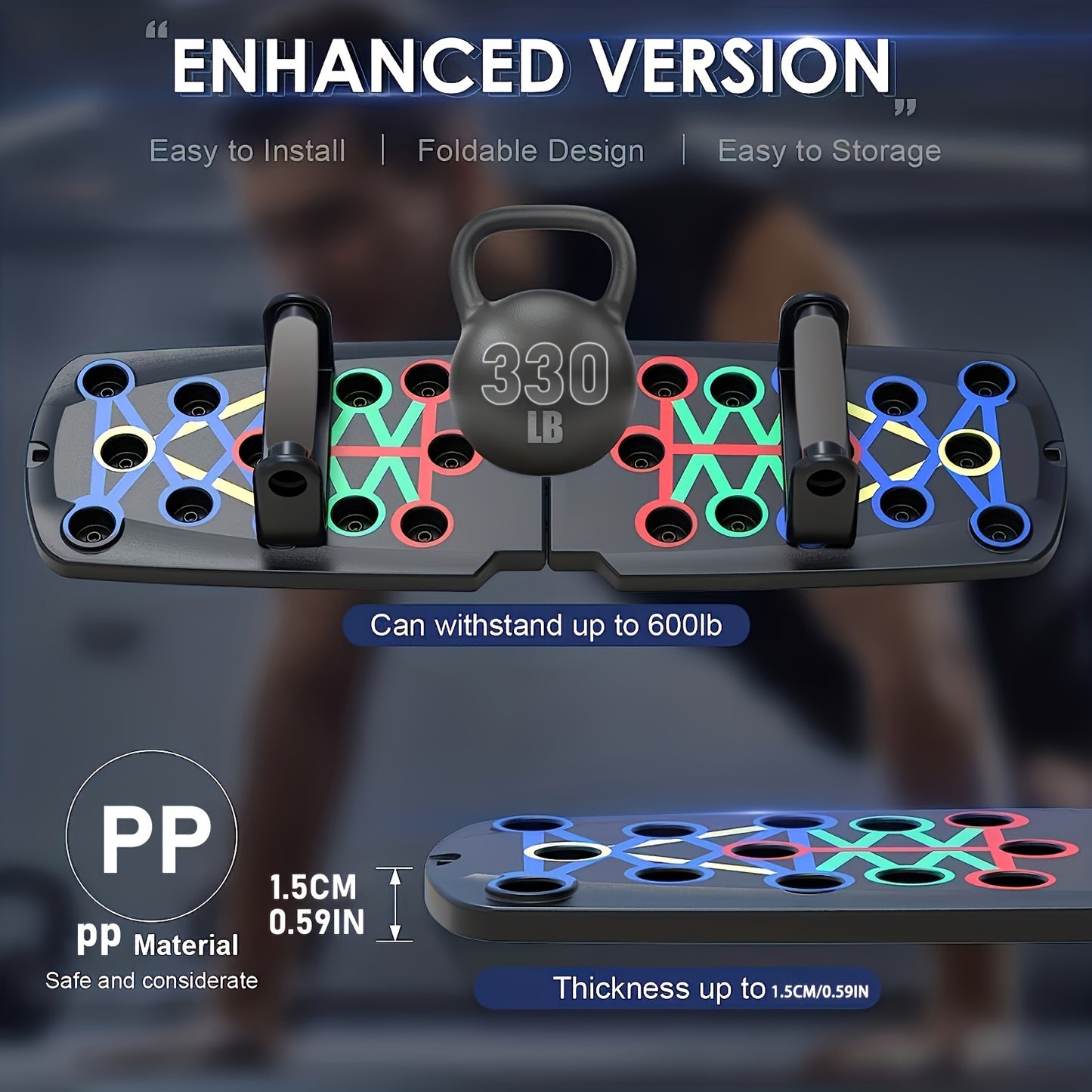 Ultimate Folding Push-Up Board – Home & Gym Chest Workout Solution