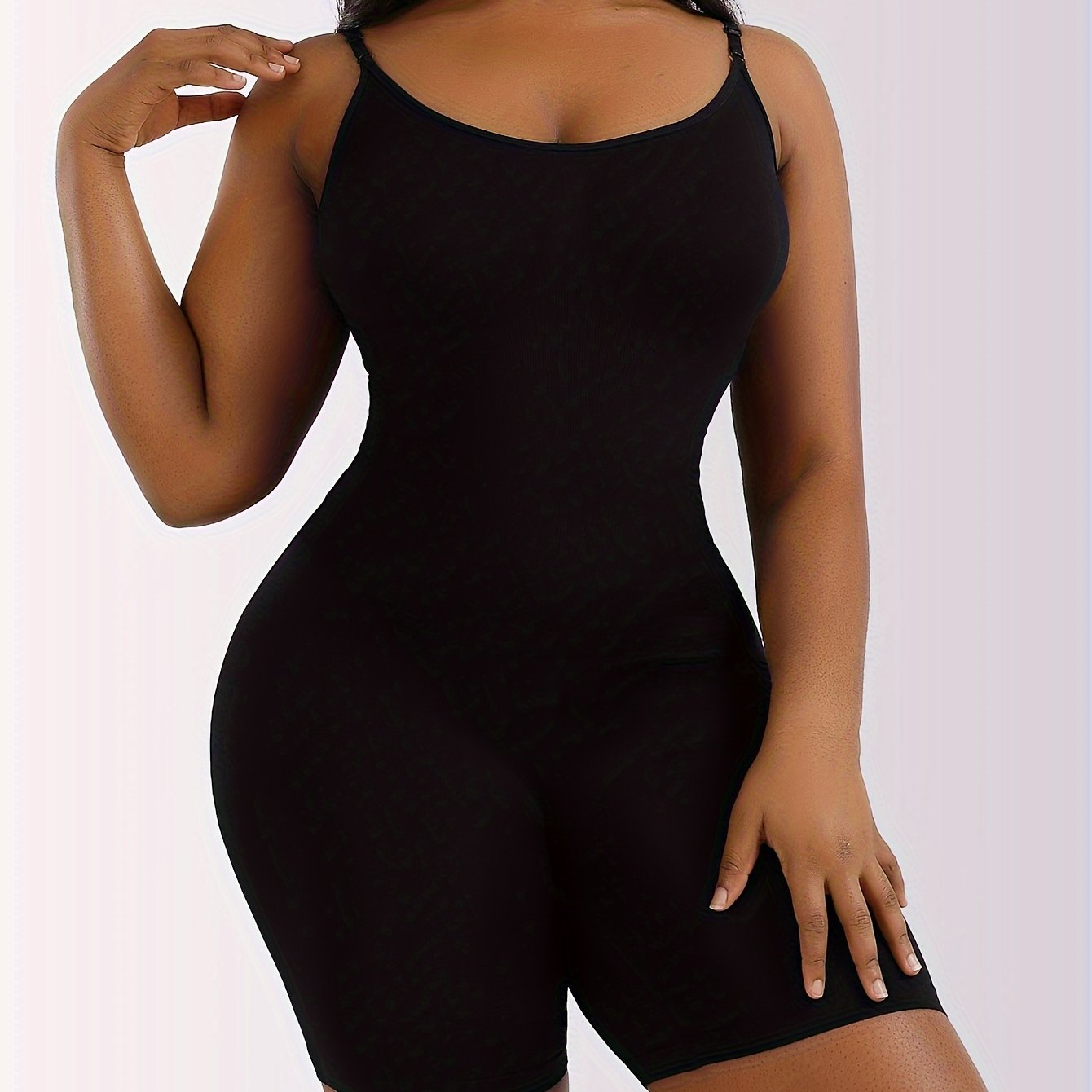 Seamless Solid Shaping Bodysuit, Tummy Control Butt Lifting Slip Body Shaper, Women's Underwear & Shapewear