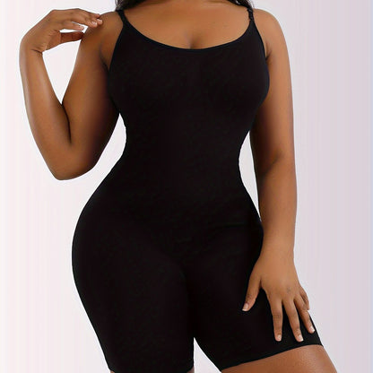 Seamless Solid Shaping Bodysuit, Tummy Control Butt Lifting Slip Body Shaper, Women's Underwear & Shapewear