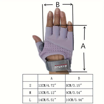 Ganzjahres-Fitnesshandschuhe für Damen mit Halbfinger – atmungsaktiv, verstärkte Handfläche und Fingerspitzen, perfekt für Krafttraining zu Hause und Outdoor-Aktivitäten