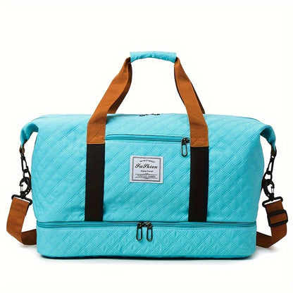 Large Capacity Fitness & Yoga Tote Bag with Shoe Compartment – Maternity Friendly Sports Shoulder Carry-On