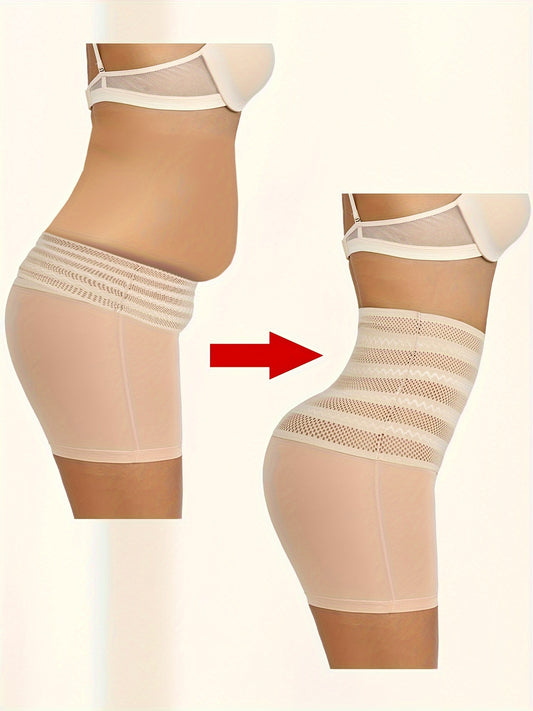 NADIA GO High Support Solid Color Polyester Knit Fabric Hollow Jegging, Waist Trainer, Shapewear, Butt Lifter, Waist Trainer, Slimming Tights for Women