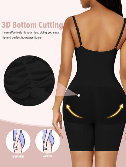 Elegant Seamless Bodysuit – Adjustable Straps, Backless Lift Design & Instant Slimming Confidence