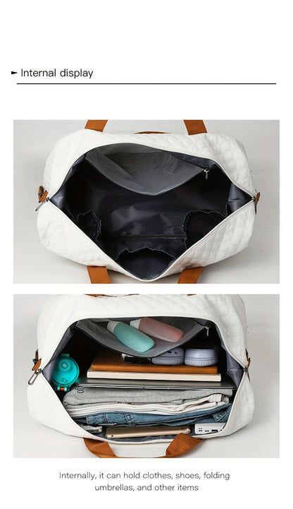 Large Capacity Fitness & Yoga Tote Bag with Shoe Compartment – Maternity Friendly Sports Shoulder Carry-On