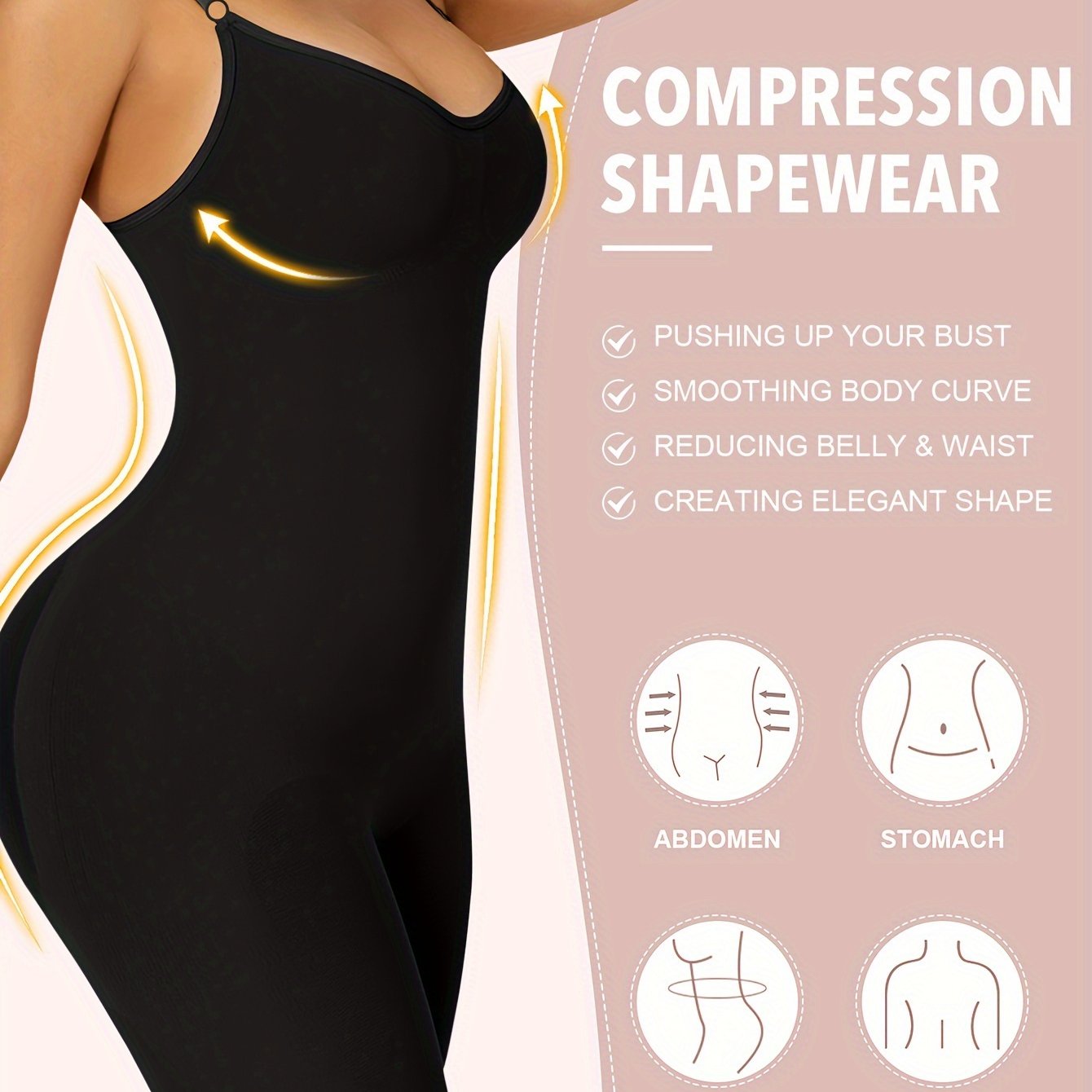 Elegant Seamless Bodysuit – Adjustable Straps, Backless Lift Design & Instant Slimming Confidence