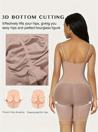 Seamless Shaping Romper - Firm Tummy Control & Butt Lifting - Womens Solid Slip Body Shaper - Comfortable Underwear & Smooth Shapewear