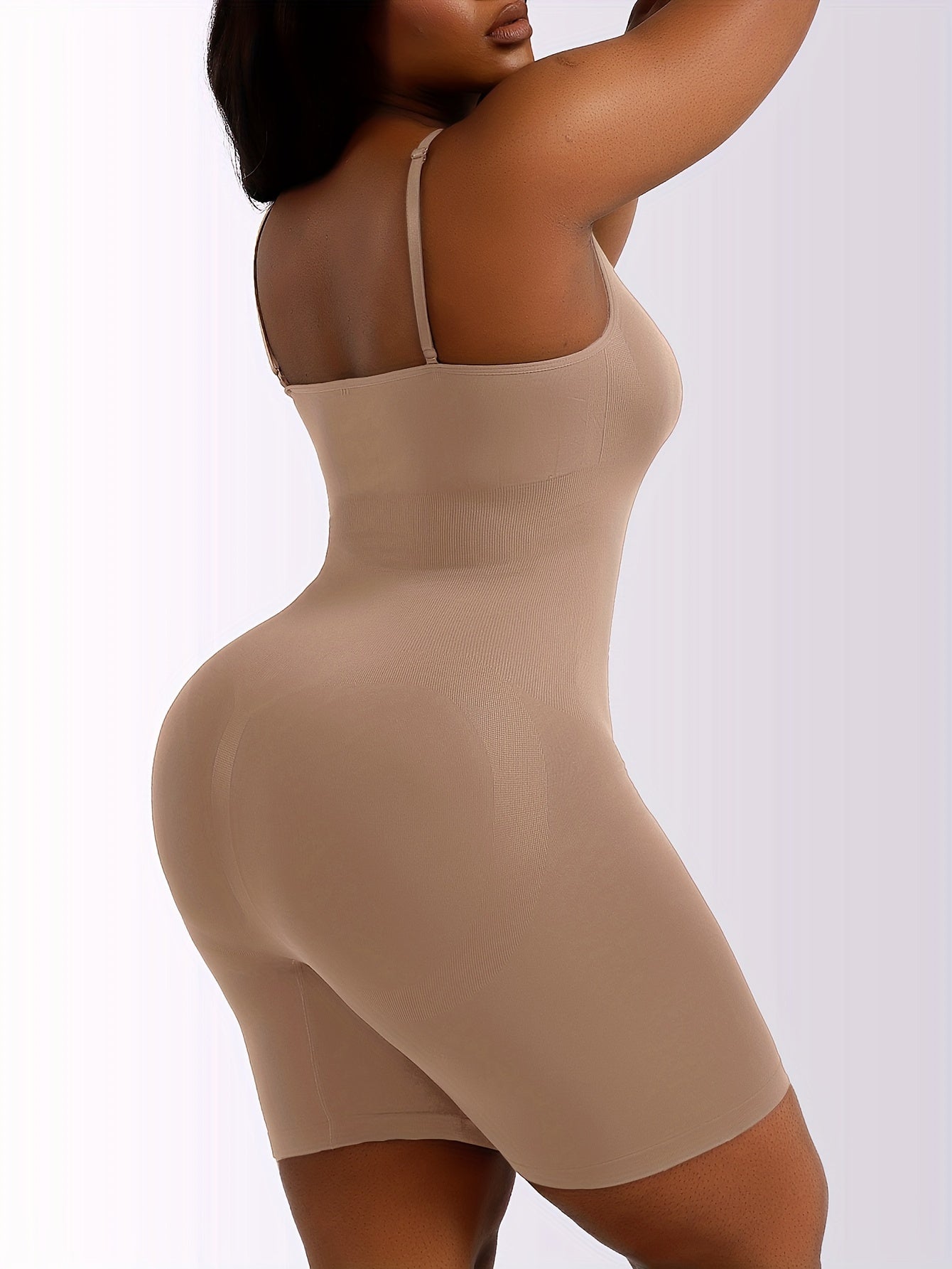 Seamless Solid Shaping Bodysuit, Tummy Control Butt Lifting Slip Body Shaper, Women's Underwear & Shapewear