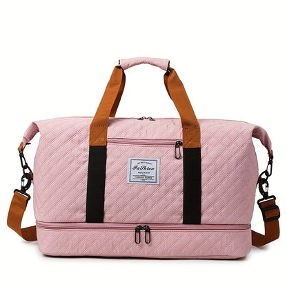 Large Capacity Fitness & Yoga Tote Bag with Shoe Compartment – Maternity Friendly Sports Shoulder Carry-On
