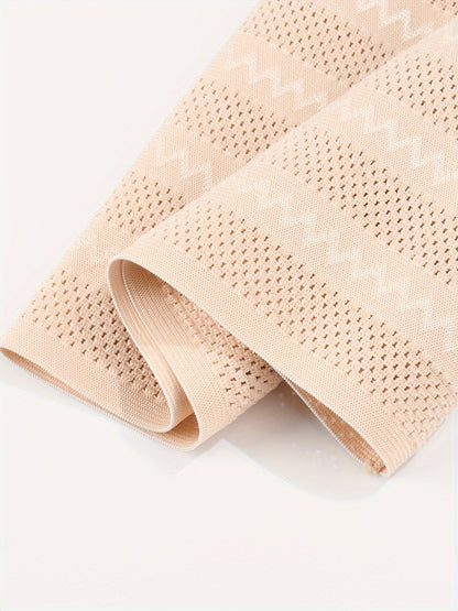 NADIA GO High Support Solid Color Polyester Knit Fabric Hollow Jegging, Waist Trainer, Shapewear, Butt Lifter, Waist Trainer, Slimming Tights for Women