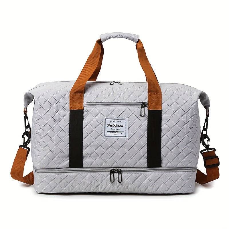 Large Capacity Fitness & Yoga Tote Bag with Shoe Compartment – Maternity Friendly Sports Shoulder Carry-On